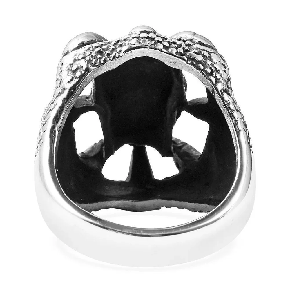 Eagle Paw and Skull Ring